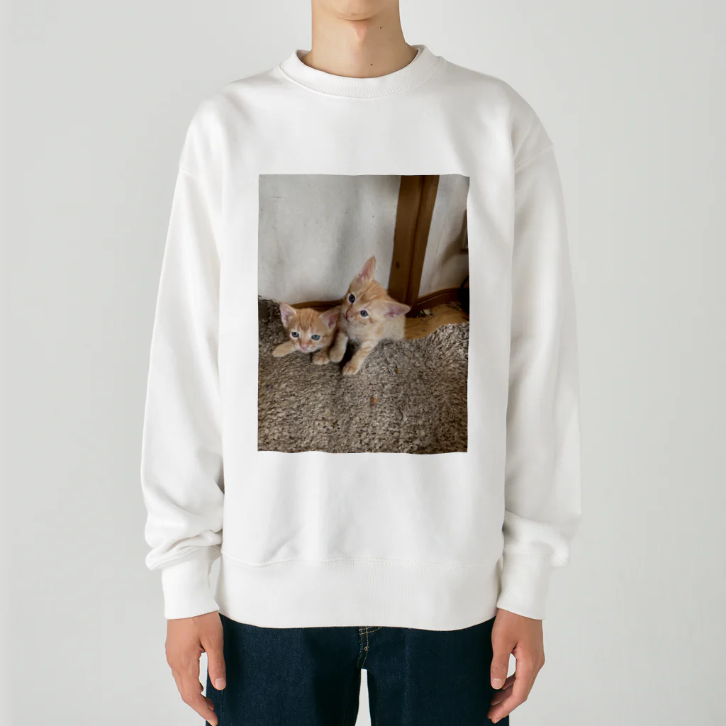 ANAROGUの可愛い猫 Heavyweight Crew Neck Sweatshirt