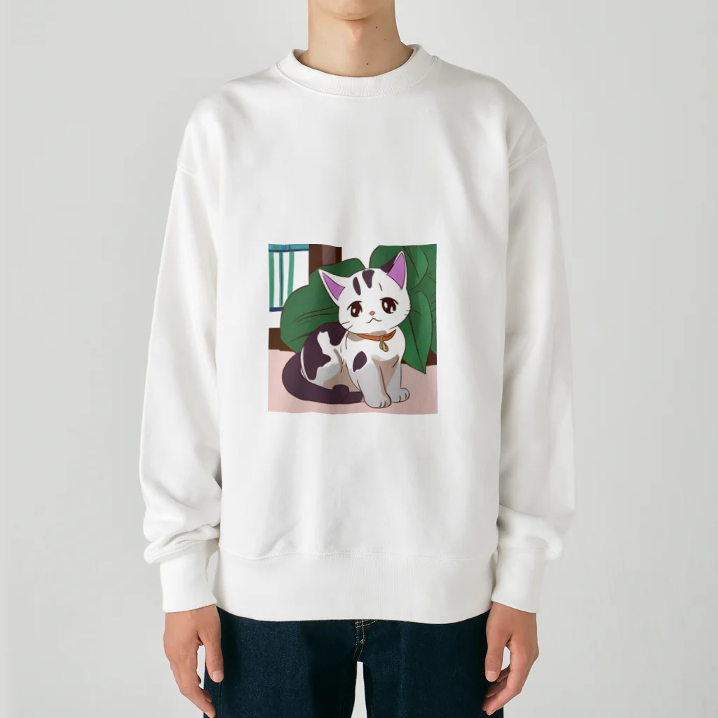 FortuneRiserのふわにゃんこ Heavyweight Crew Neck Sweatshirt