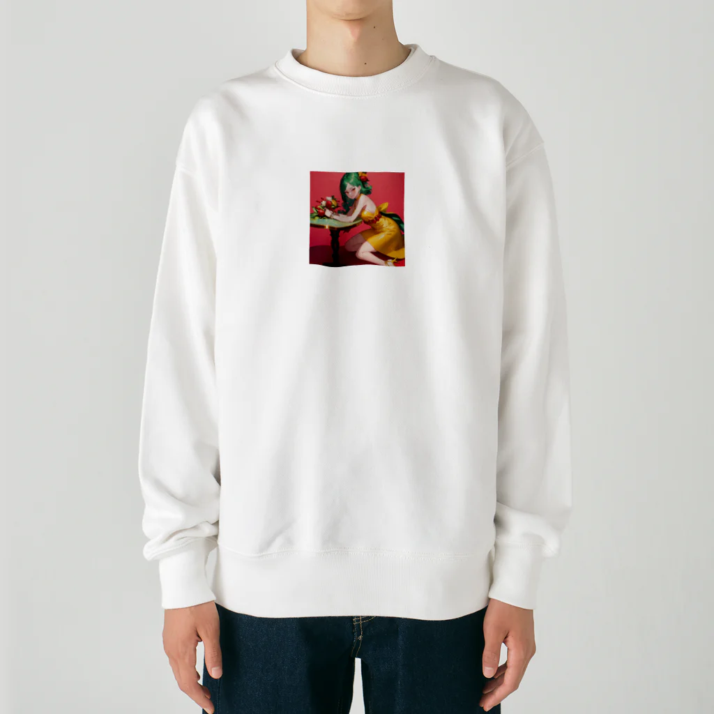 RS48のフルーツ美少女 Heavyweight Crew Neck Sweatshirt