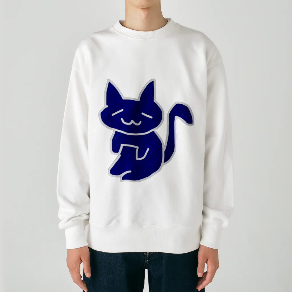 @youの青い猫 Heavyweight Crew Neck Sweatshirt