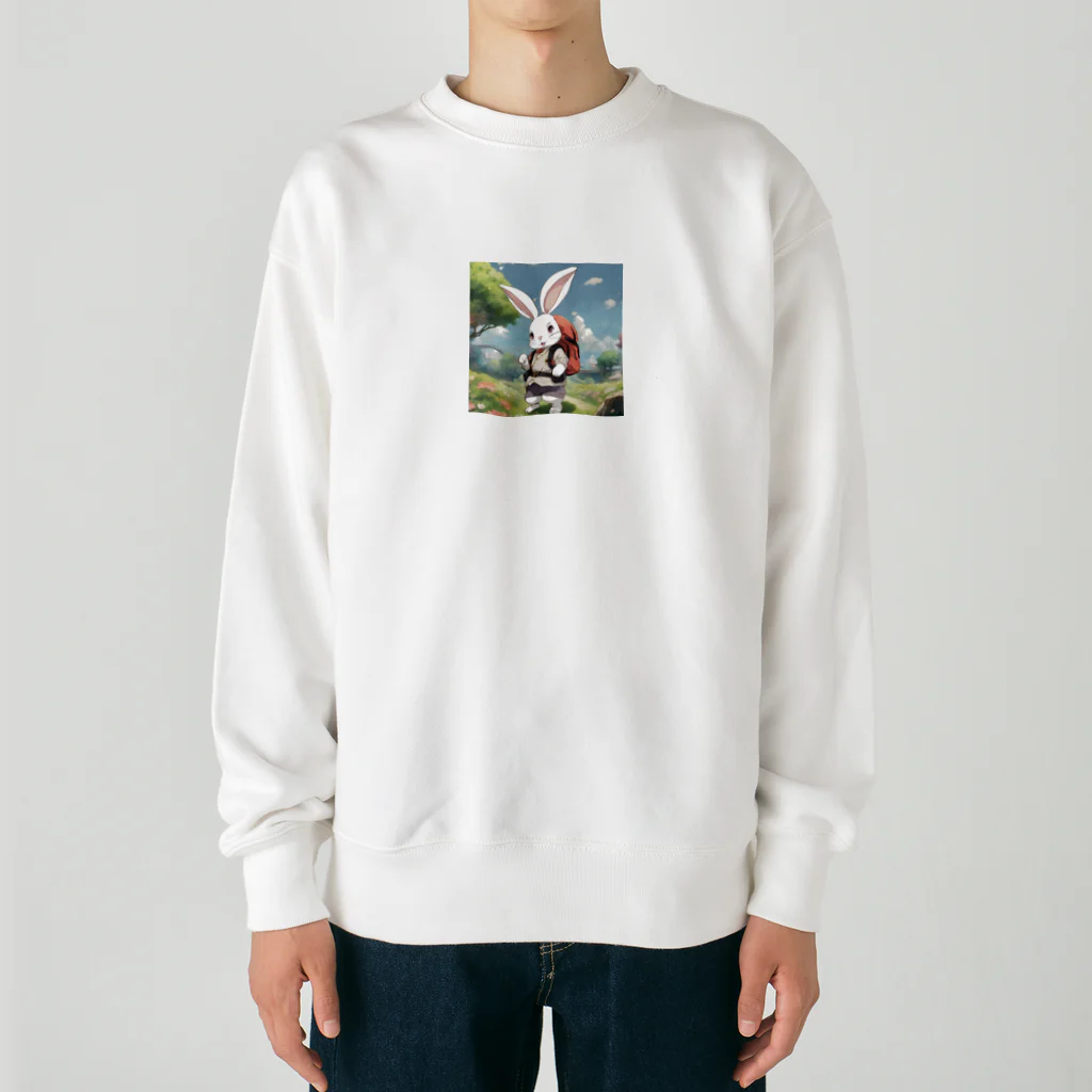 kawaiinekochanの可愛いウサギ Heavyweight Crew Neck Sweatshirt