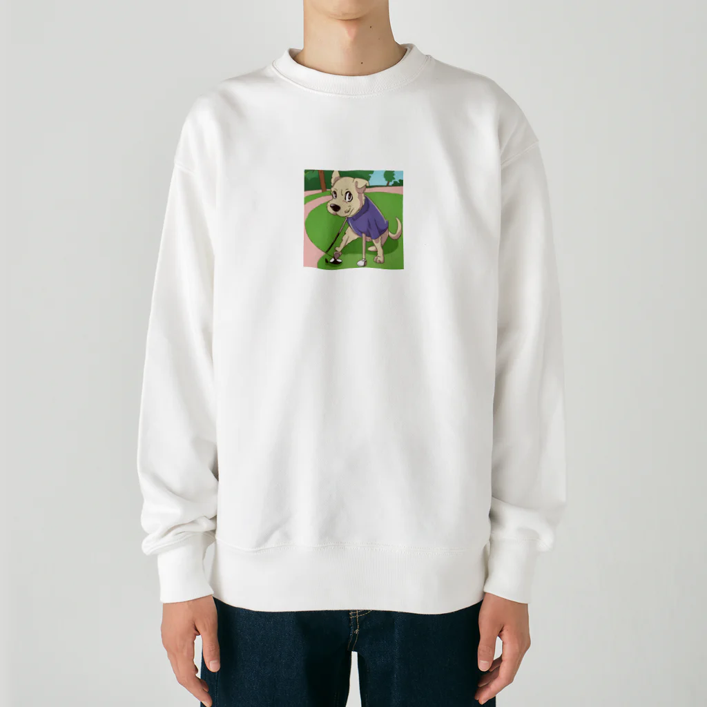 shibaショップのプロゴルファー犬 Heavyweight Crew Neck Sweatshirt