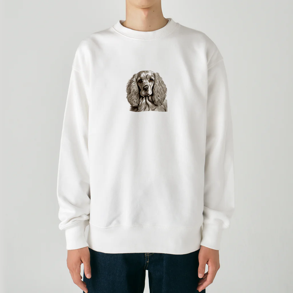 Yoshikoのクリエイトショップのアメリカンコッカーのハリーくん Heavyweight Crew Neck Sweatshirt