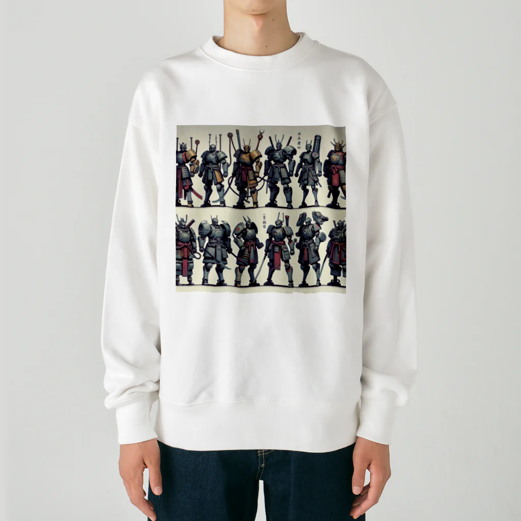 こまイヌ屋たちの十二神将ロボ２ Heavyweight Crew Neck Sweatshirt