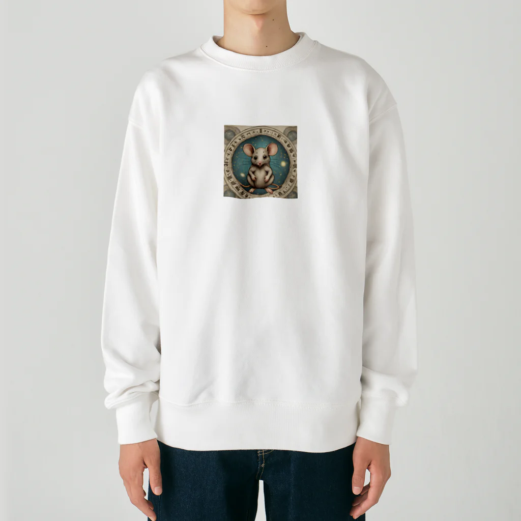 Yoshikoのクリエイトショップの１ばんのりのねずみくん Heavyweight Crew Neck Sweatshirt