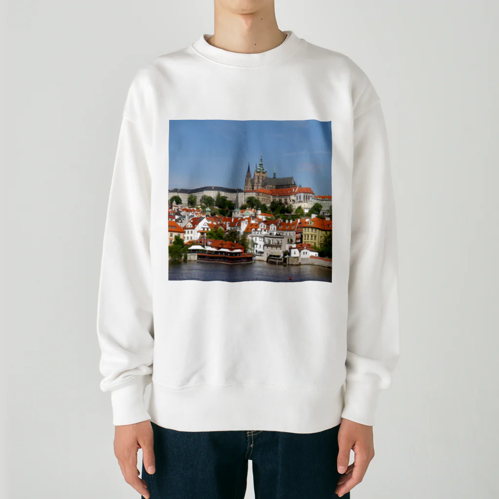 bitpiyoのプラハ城 Heavyweight Crew Neck Sweatshirt