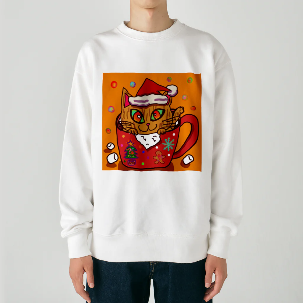 MAのクリスマスにゃんこ Heavyweight Crew Neck Sweatshirt