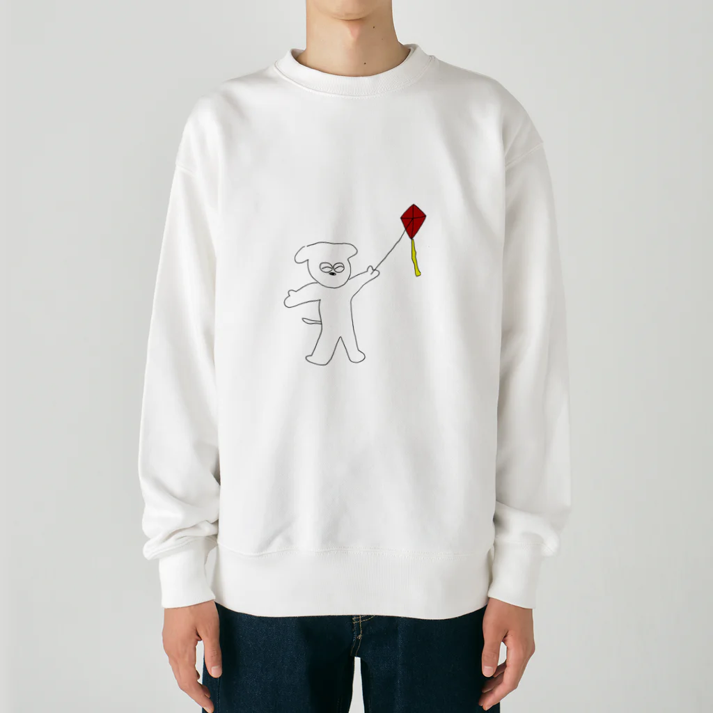 さときちの凧揚げスマイルドッグ Heavyweight Crew Neck Sweatshirt