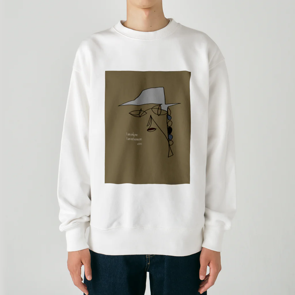 sorbericaの一筆書き三つ編みガール Heavyweight Crew Neck Sweatshirt