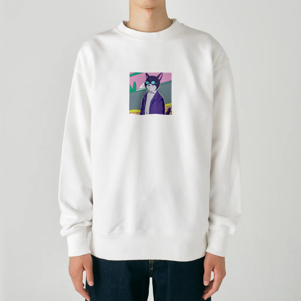 ブギーズのヌコ博士 Heavyweight Crew Neck Sweatshirt