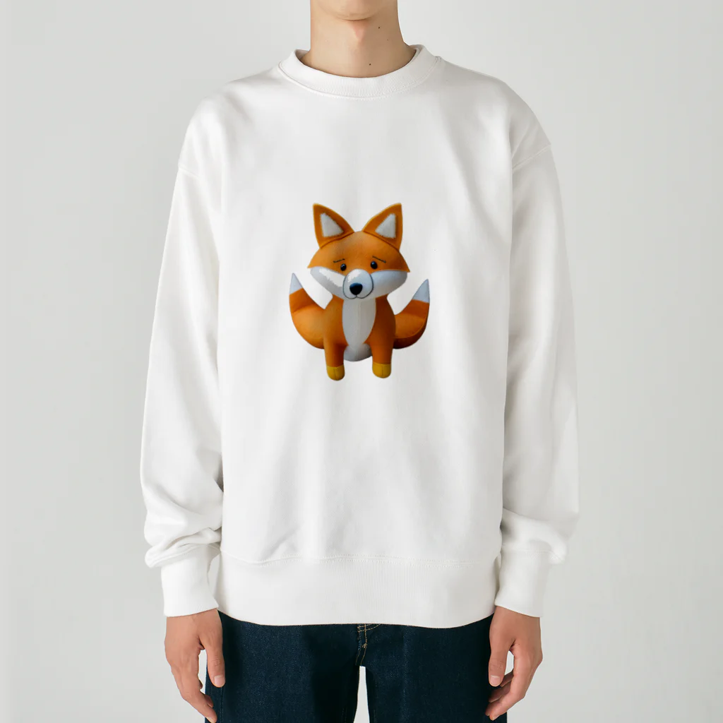 ヤマネコのフェルトのキツネ Heavyweight Crew Neck Sweatshirt