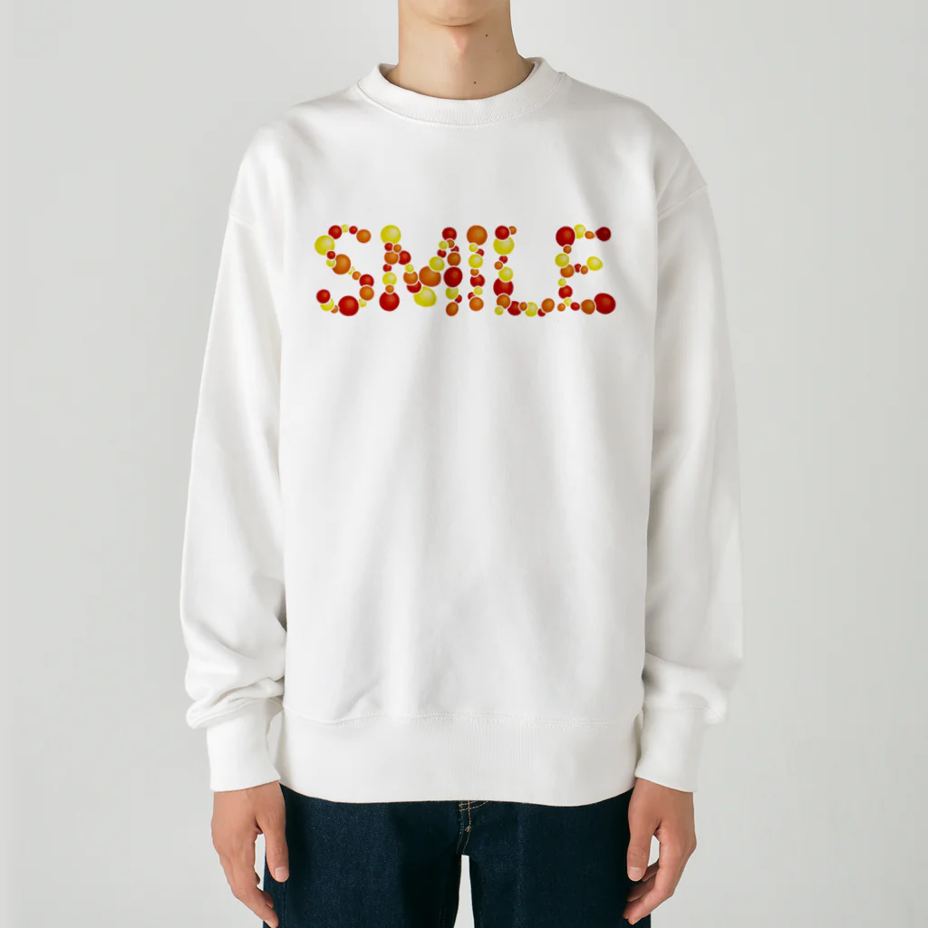 junichi-goodsのバルーン文字「SMILE」（赤色系） Heavyweight Crew Neck Sweatshirt