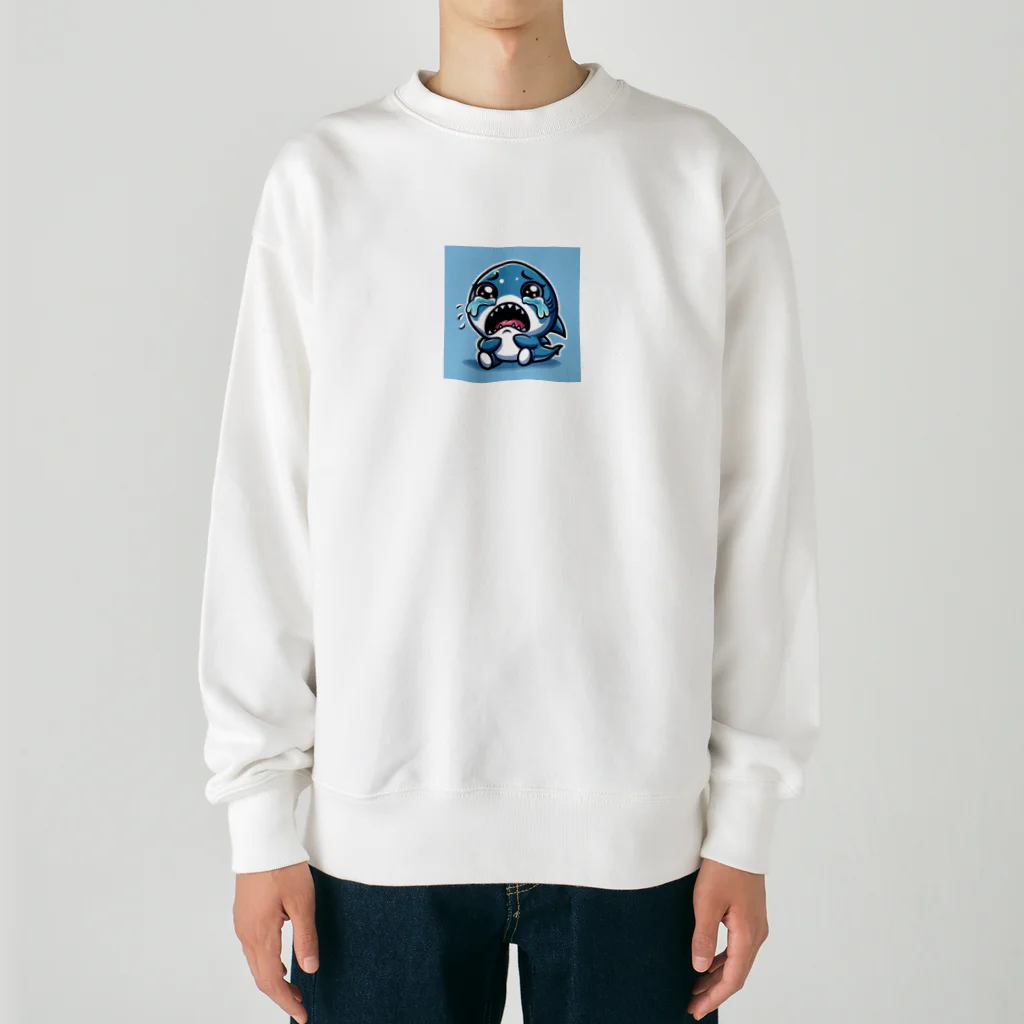 ryoの店の泣き虫シャーク Heavyweight Crew Neck Sweatshirt