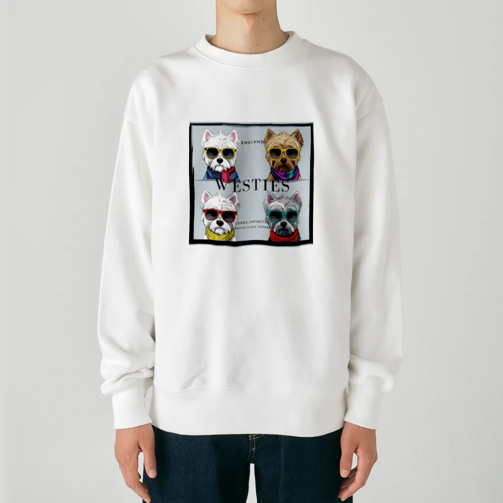 WESTIE_FILMSのwestieのグッツ作りました Heavyweight Crew Neck Sweatshirt