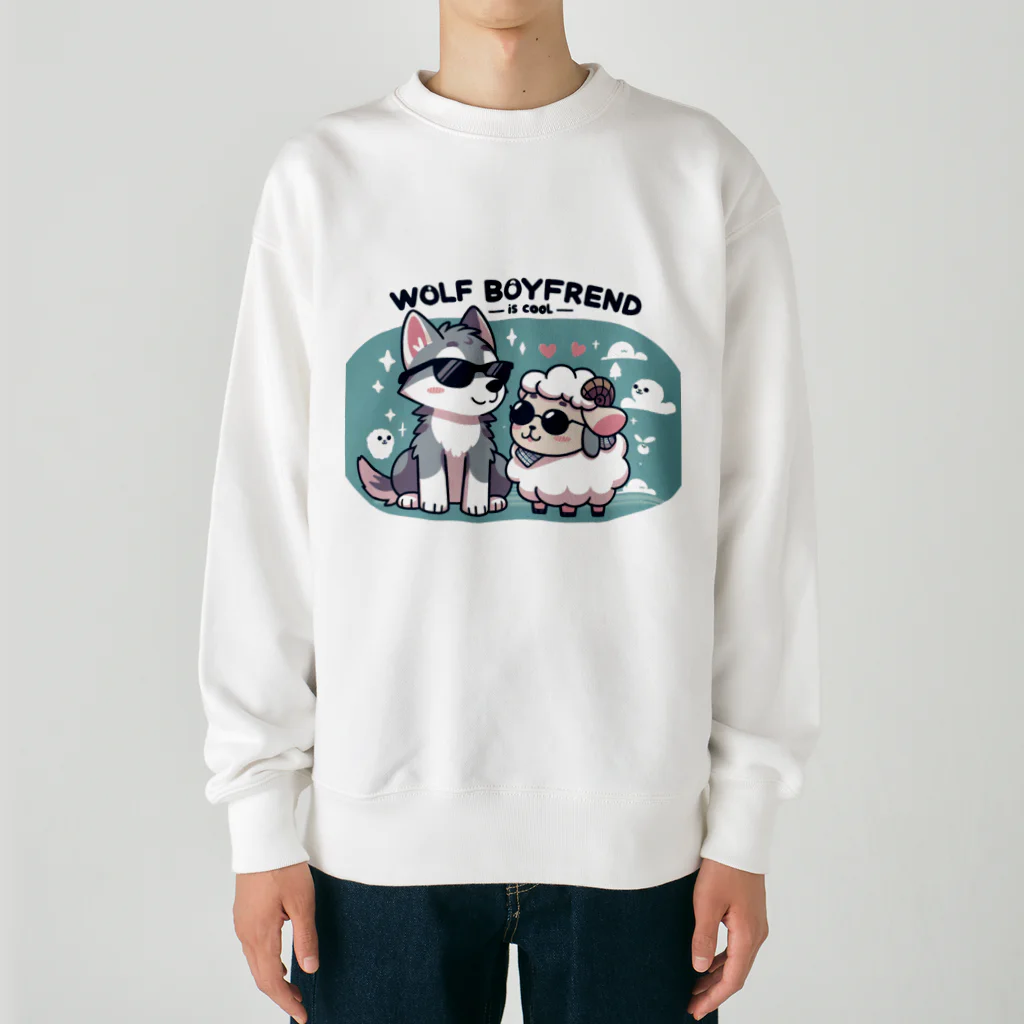 姫とすずり。のオオカミの彼氏 Heavyweight Crew Neck Sweatshirt