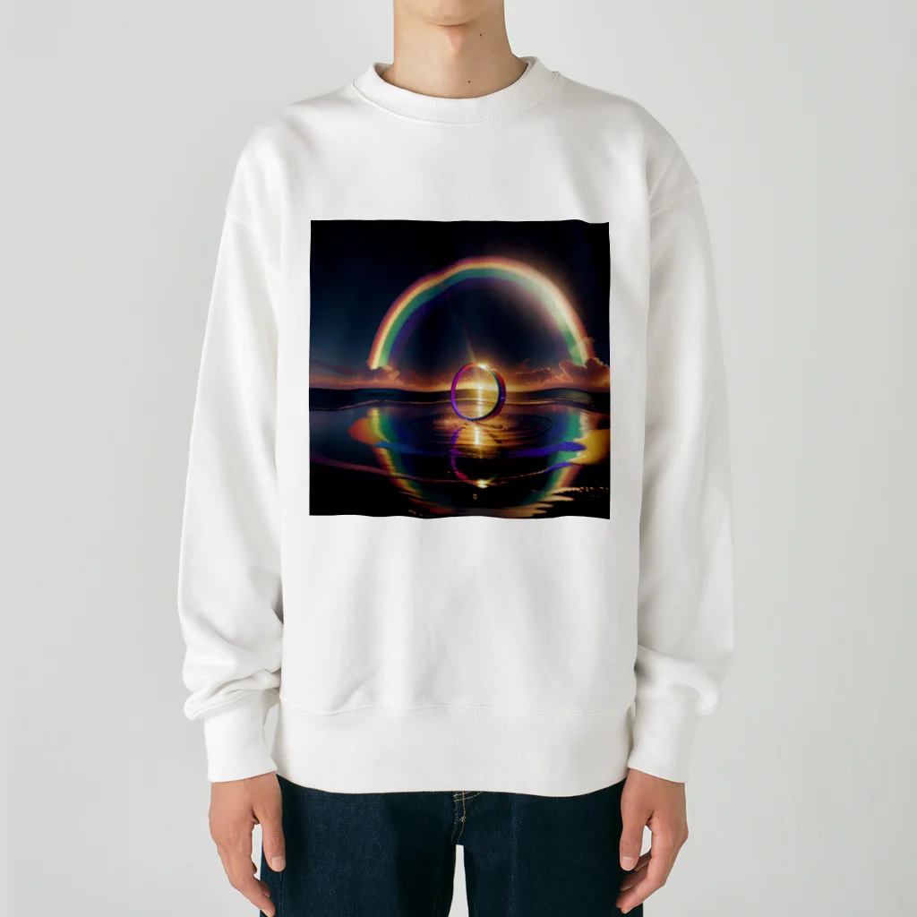 3tomo6's shopのRainbow Ring Heavyweight Crew Neck Sweatshirt