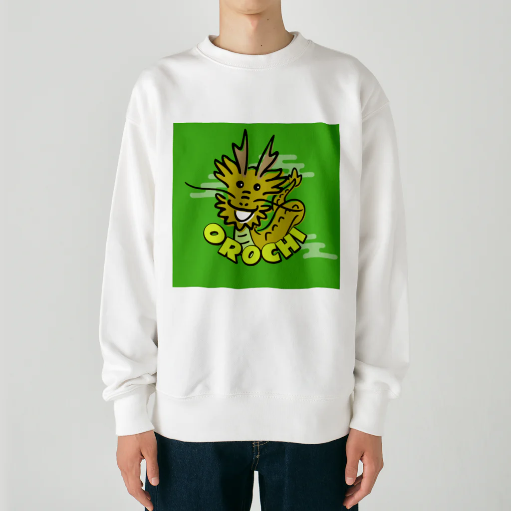 森本雄也の石見神楽_八岐大蛇＠Lemon Yellow Heavyweight Crew Neck Sweatshirt