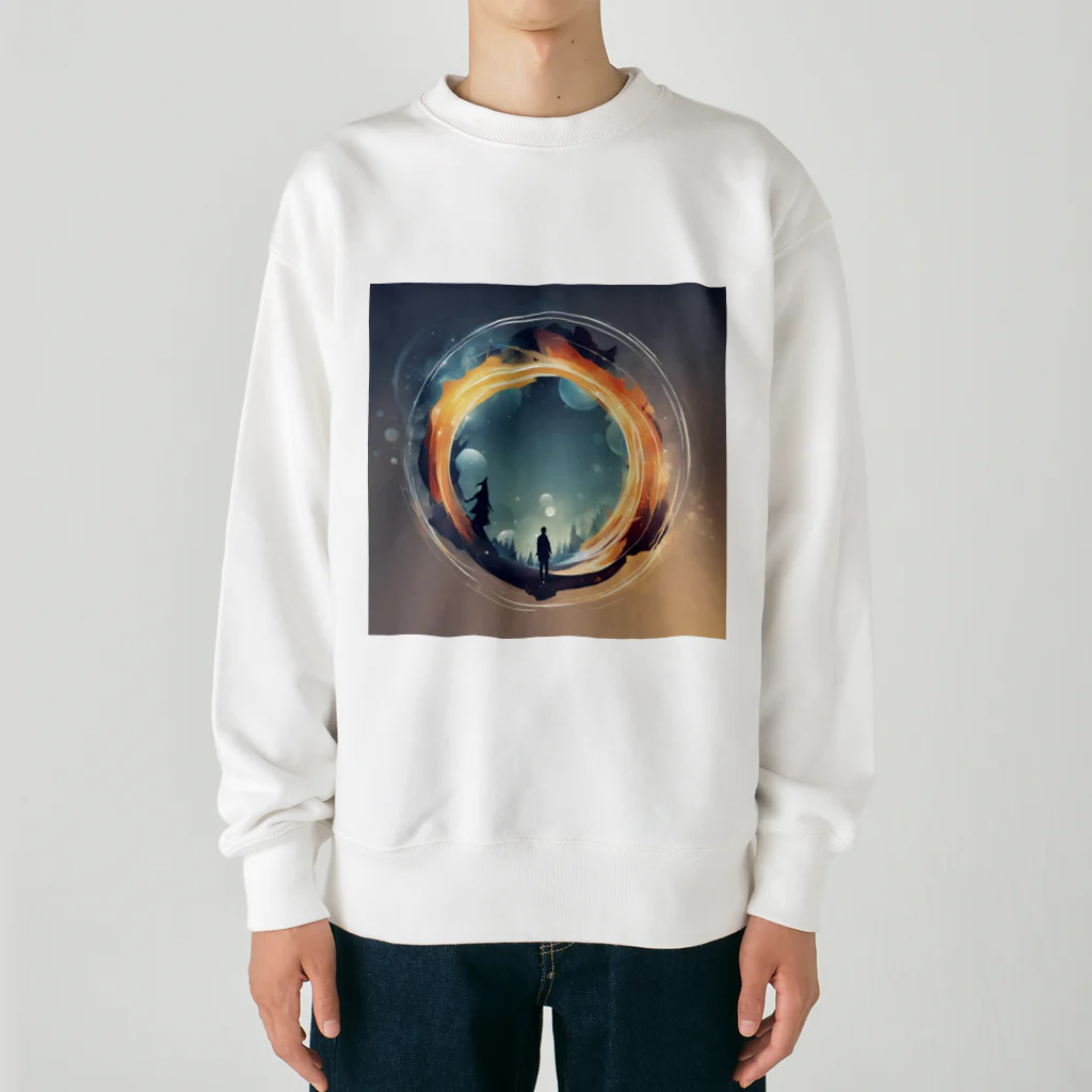 the blue seasonの時空の円環 Heavyweight Crew Neck Sweatshirt