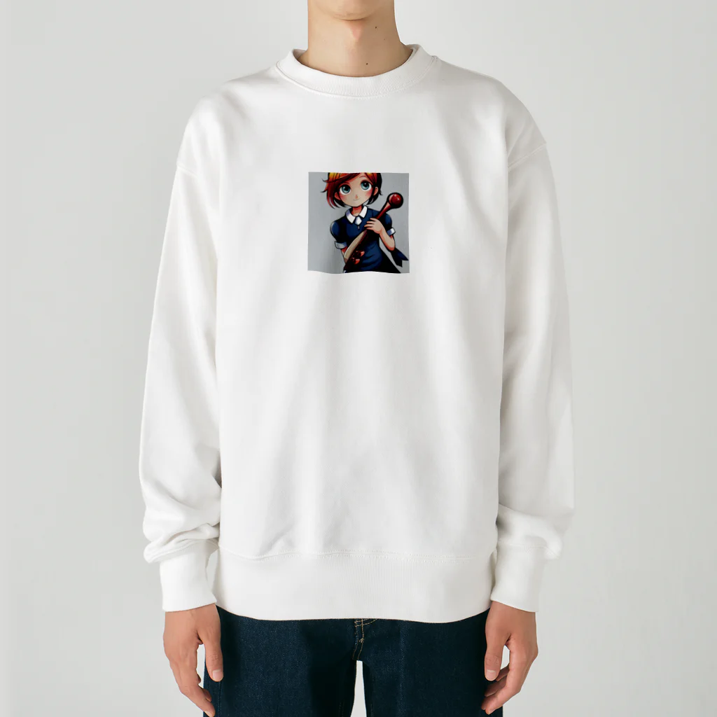 ほっこり絵音舎のオケ部入団希望の リンちゃん Heavyweight Crew Neck Sweatshirt