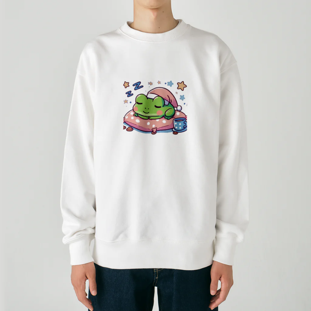 Shiba_IncのSleeping frogs(熟睡する蛙) Heavyweight Crew Neck Sweatshirt