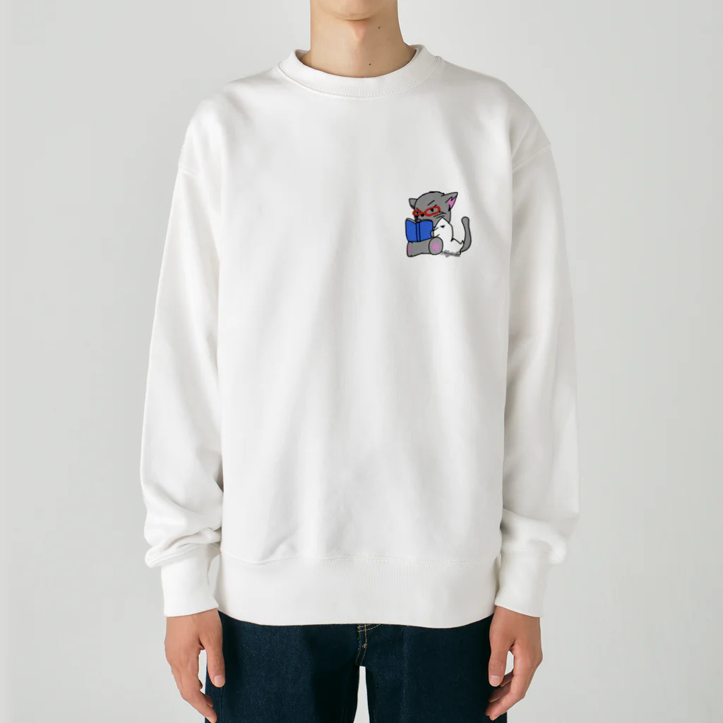 Kujakuの朗読猫 Heavyweight Crew Neck Sweatshirt