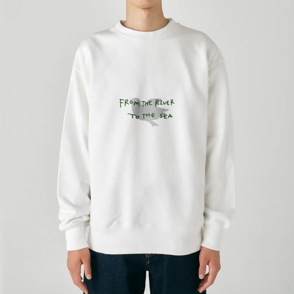 wa___meのFROM THE RIVER TO THE SEA Heavyweight Crew Neck Sweatshirt