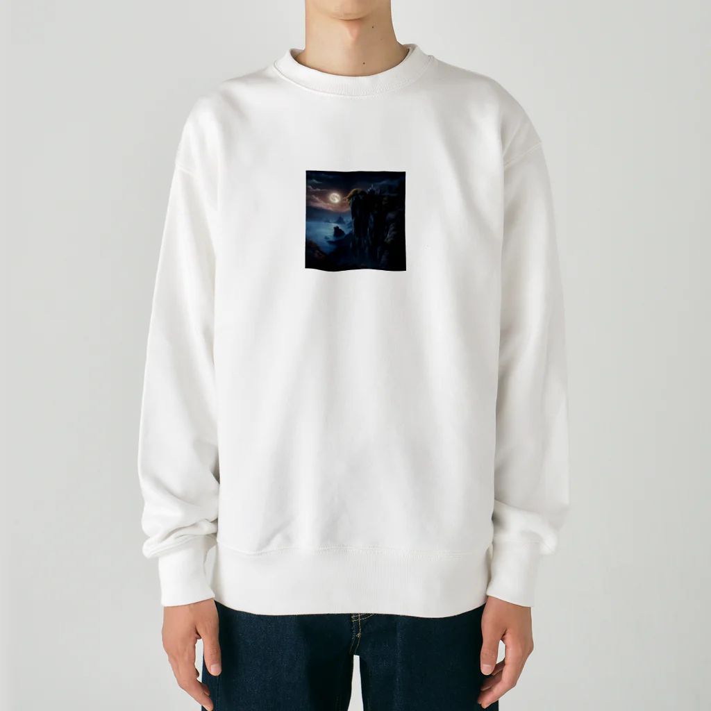 vectoの月崖 Heavyweight Crew Neck Sweatshirt