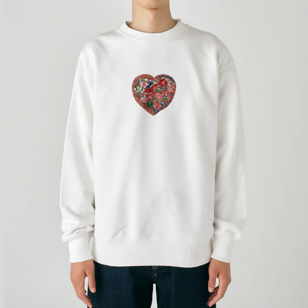 HeartyTimeのハート紅型 Heavyweight Crew Neck Sweatshirt