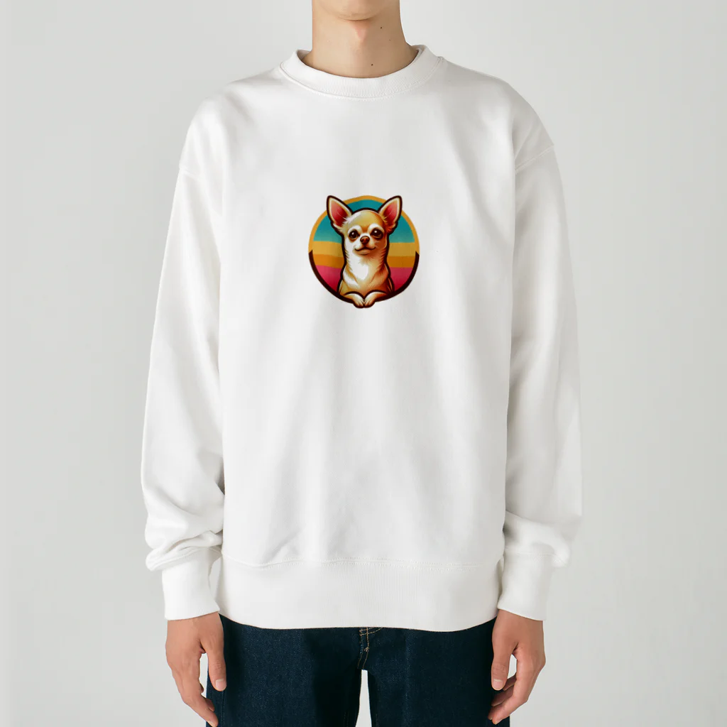 ちわわんのチワワン Heavyweight Crew Neck Sweatshirt