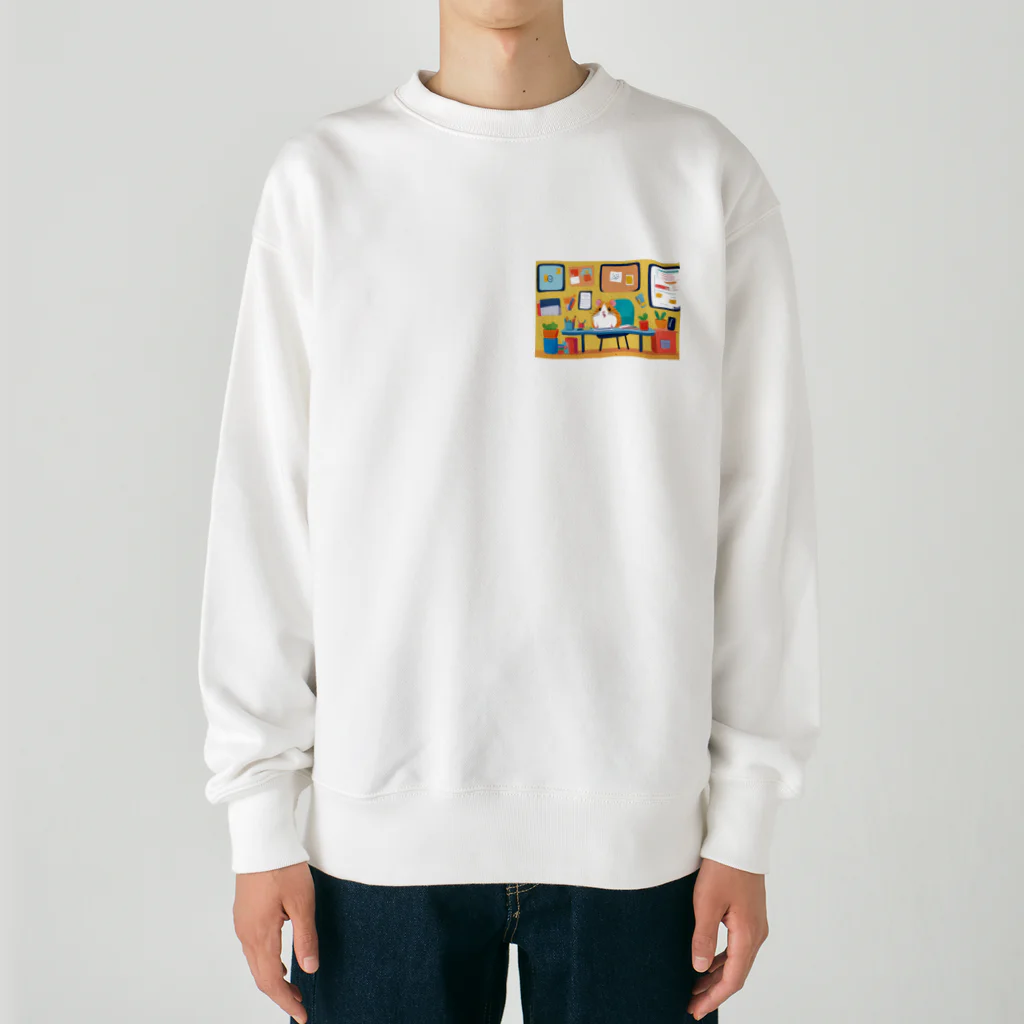 bam0508の仕事場のハムスター Heavyweight Crew Neck Sweatshirt