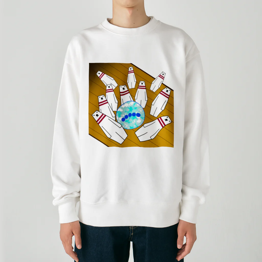 ほかほかしろくまのあったかざっかやのしろくまボウル Heavyweight Crew Neck Sweatshirt