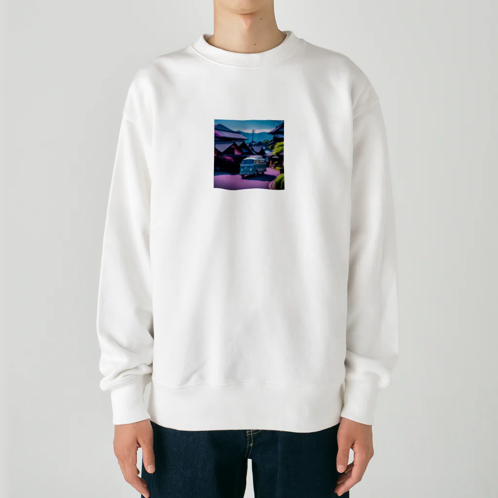 ta95の五箇山合掌造り集落（岐阜県）を旅するワーゲンバス Heavyweight Crew Neck Sweatshirt