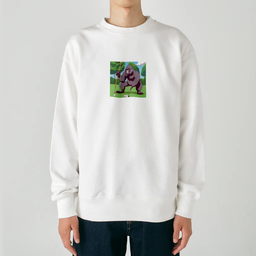 mnmn3737のゴルファーゴリラ Heavyweight Crew Neck Sweatshirt