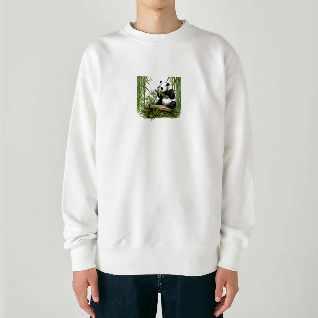 メガネボウズの笹パンダ Heavyweight Crew Neck Sweatshirt