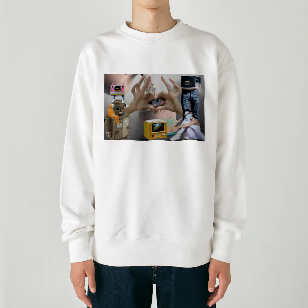 ロコモコのあらじる こんぶじめ つぶ貝 Heavyweight Crew Neck Sweatshirt