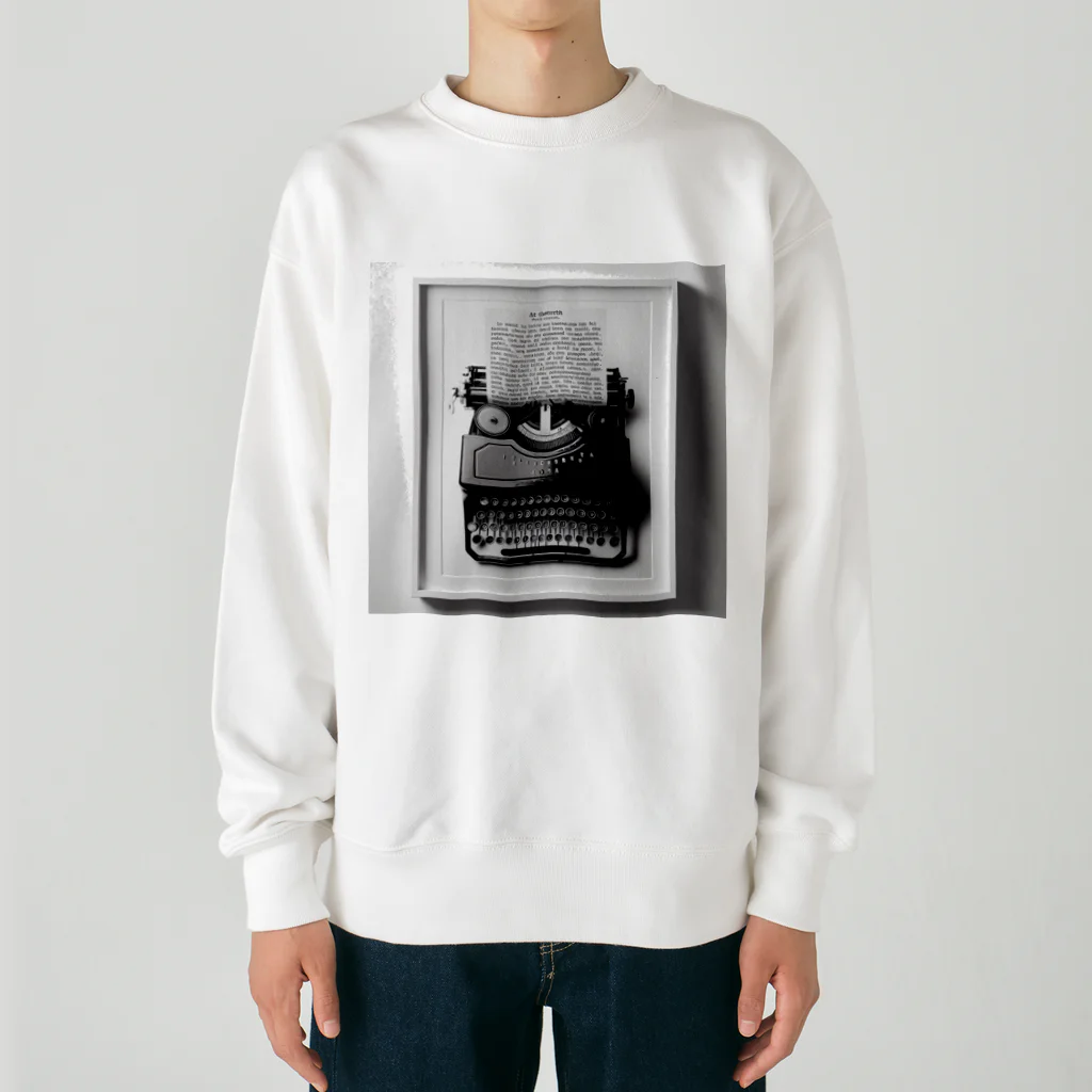 くろぼんのタイプライター Heavyweight Crew Neck Sweatshirt