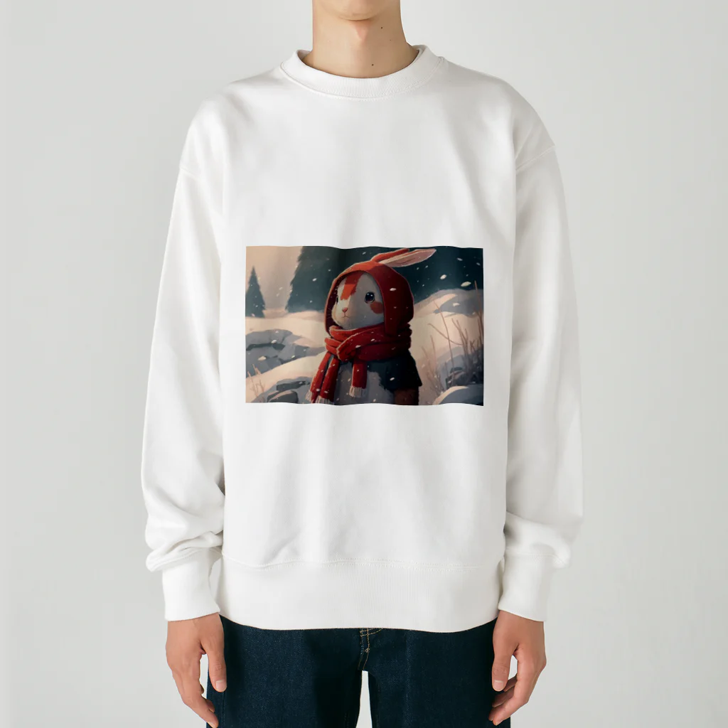 Soundの雪国のウサギ Heavyweight Crew Neck Sweatshirt