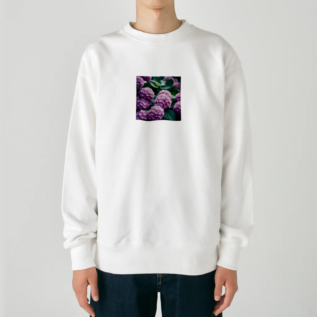 neat55のアジサイの球状の花房 Heavyweight Crew Neck Sweatshirt