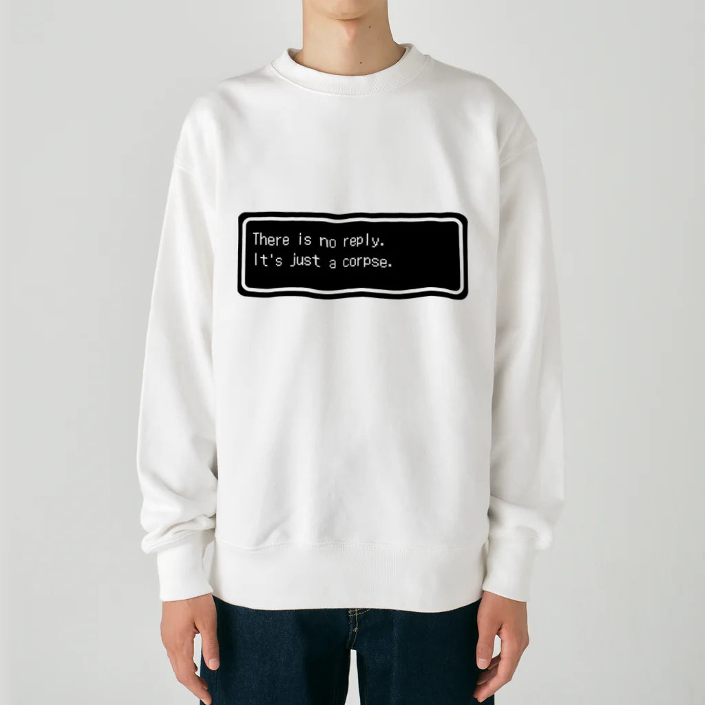 NEW.Retoroの『There is no reply. It's just a corpse.』白ロゴ Heavyweight Crew Neck Sweatshirt