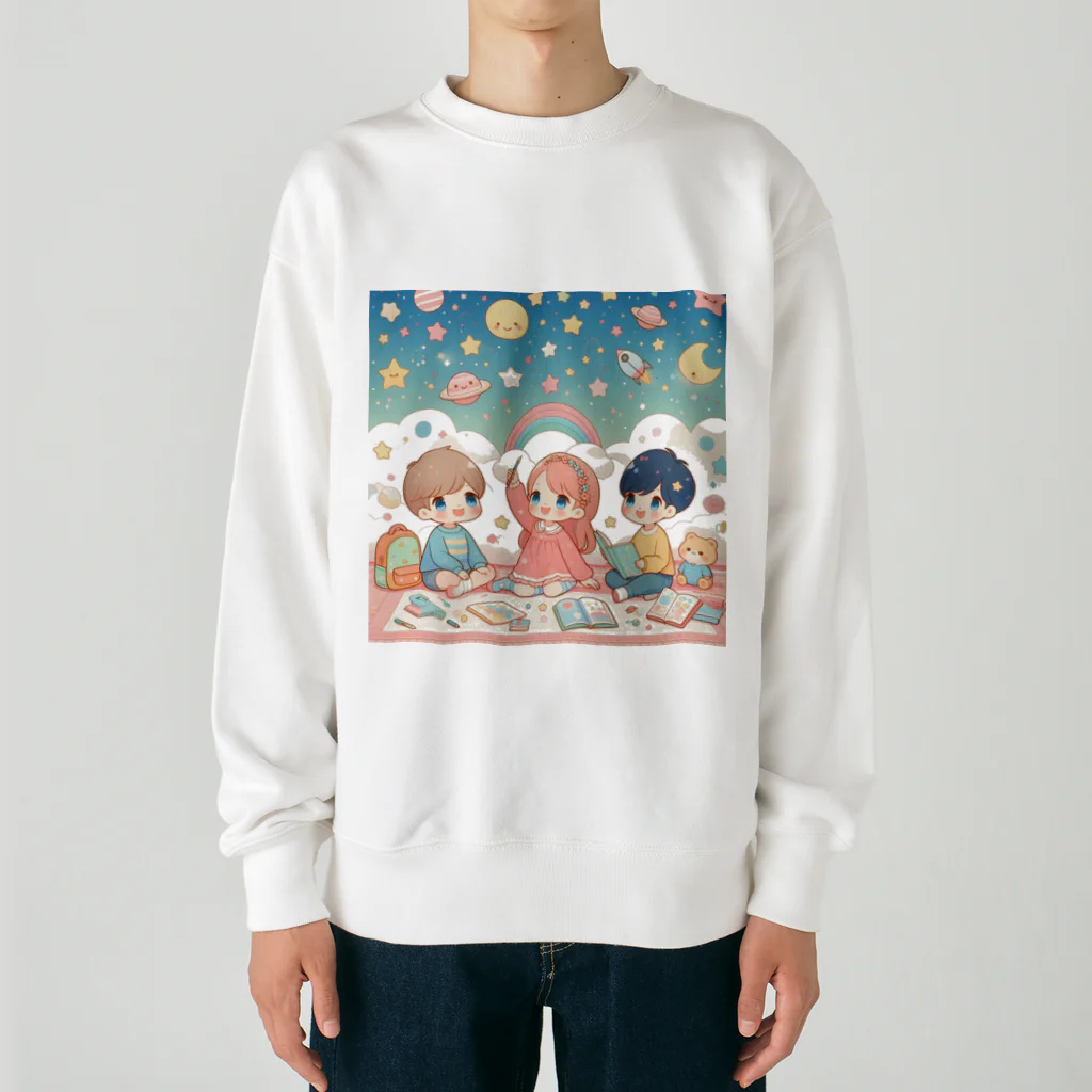 fujiの華の星の子たち Heavyweight Crew Neck Sweatshirt