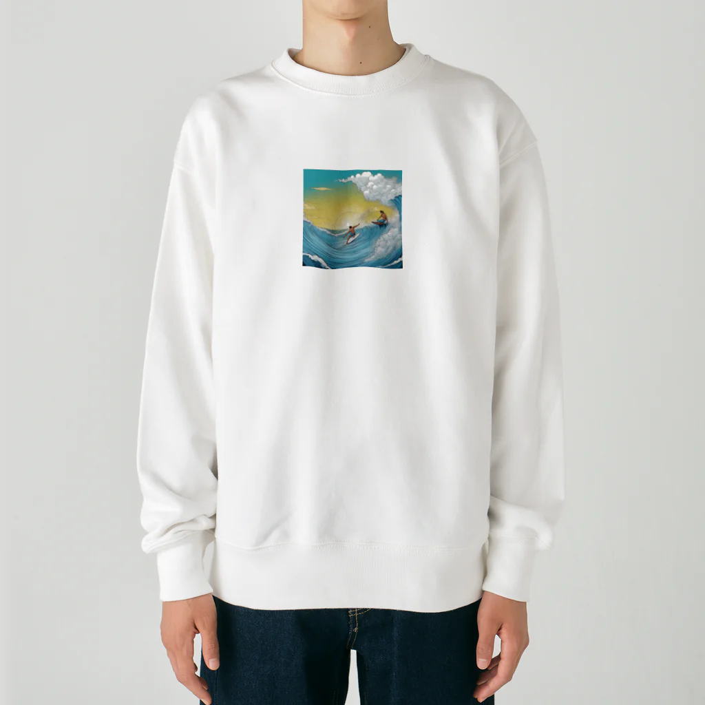 どうぶつやのハワイ　サーフィン Heavyweight Crew Neck Sweatshirt