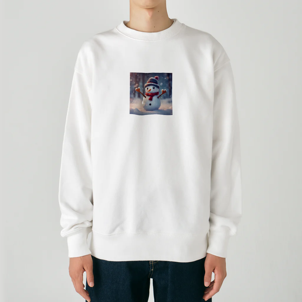 xwd28の雪だるマン1 Heavyweight Crew Neck Sweatshirt