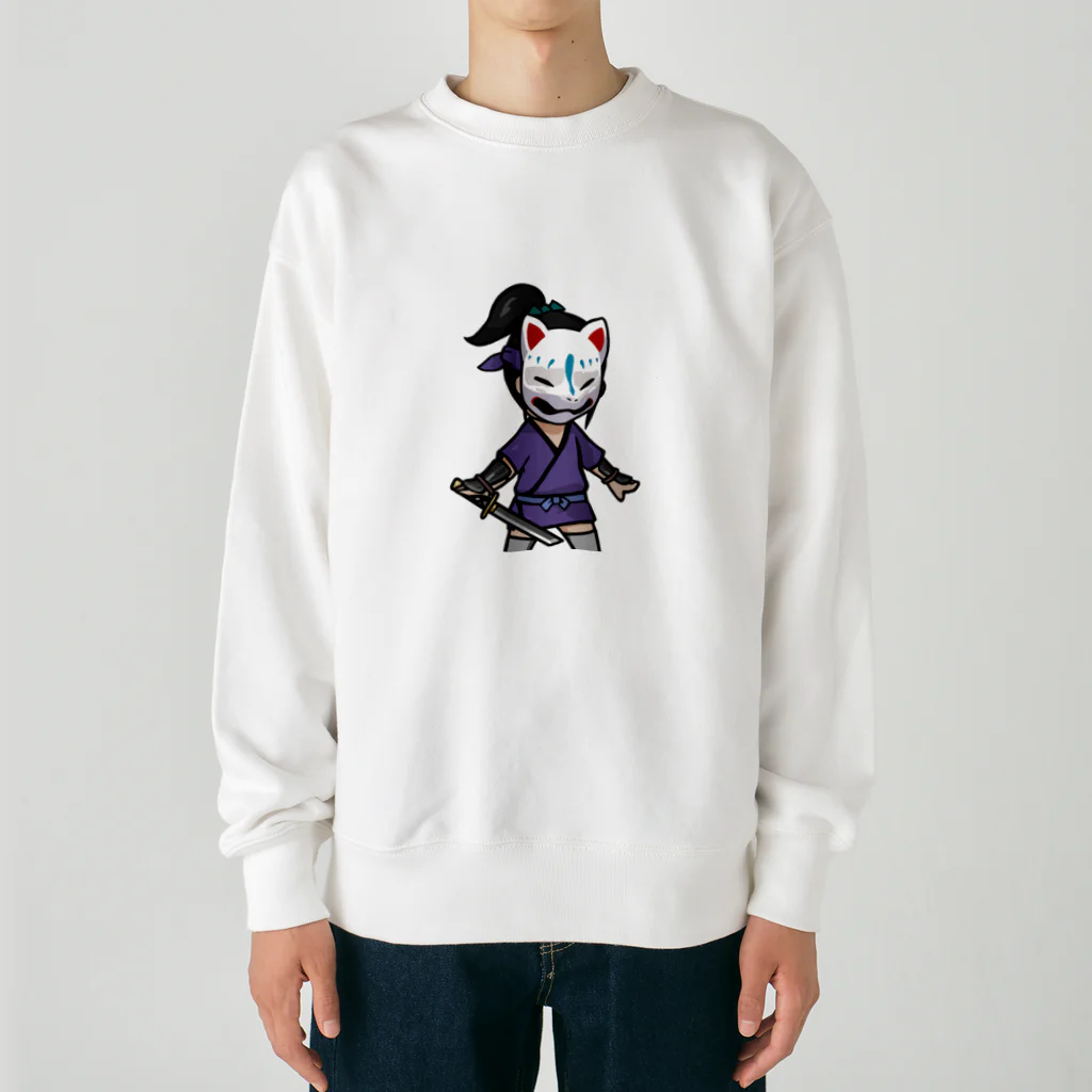 ninjayaの狐白（クリプト忍者） Heavyweight Crew Neck Sweatshirt