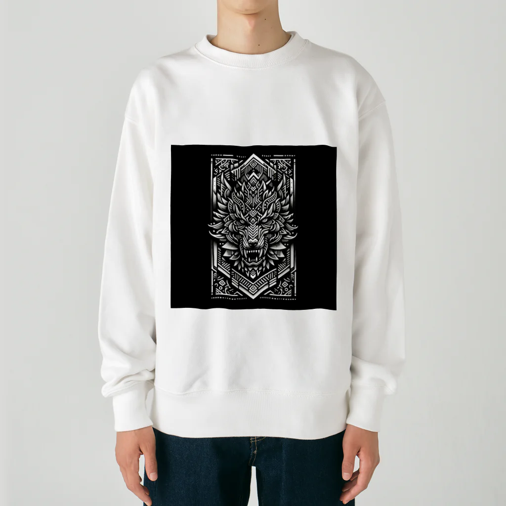 Chronos Chromaの狼- 大神 Heavyweight Crew Neck Sweatshirt