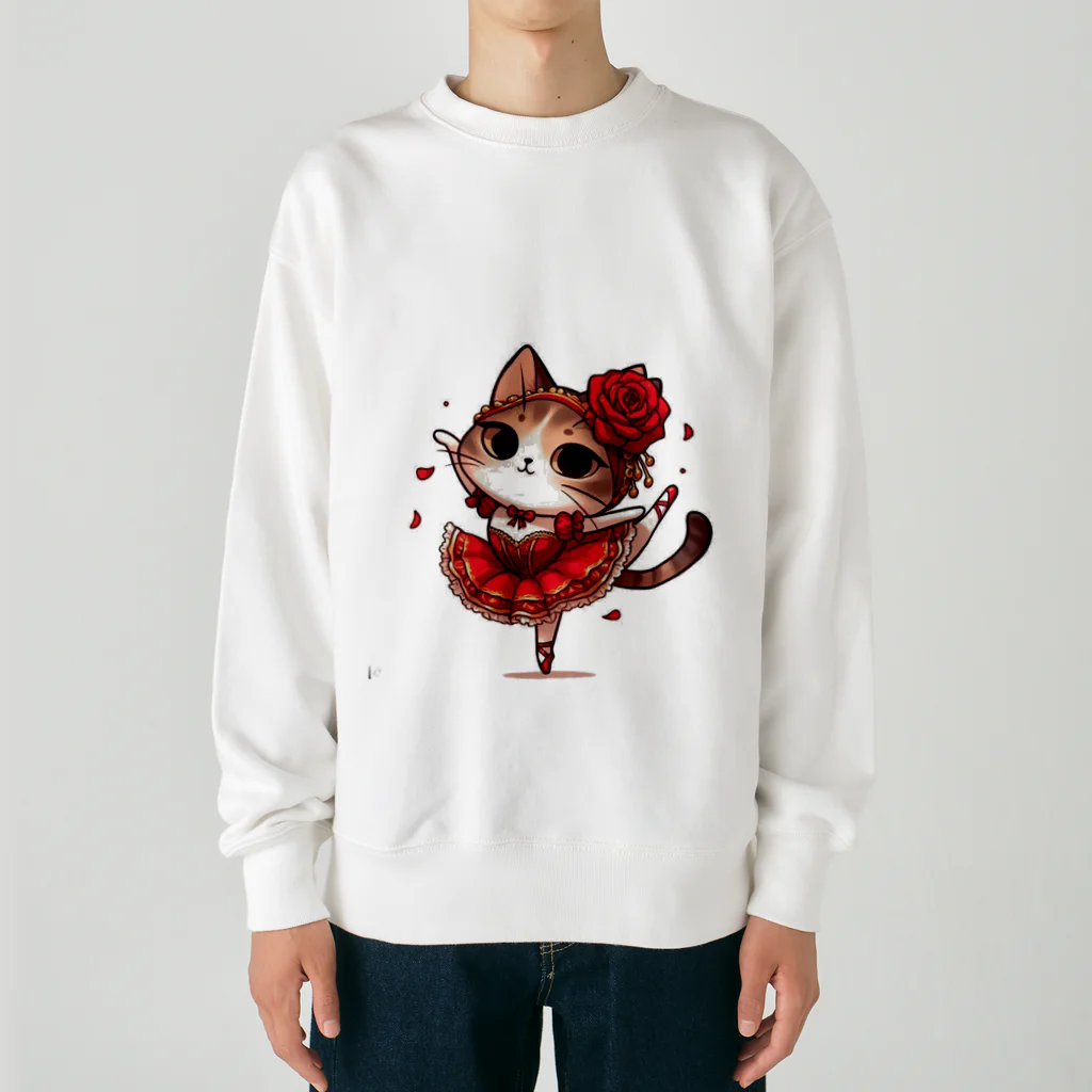 ポロムのおみせのねこねこキトリ Heavyweight Crew Neck Sweatshirt