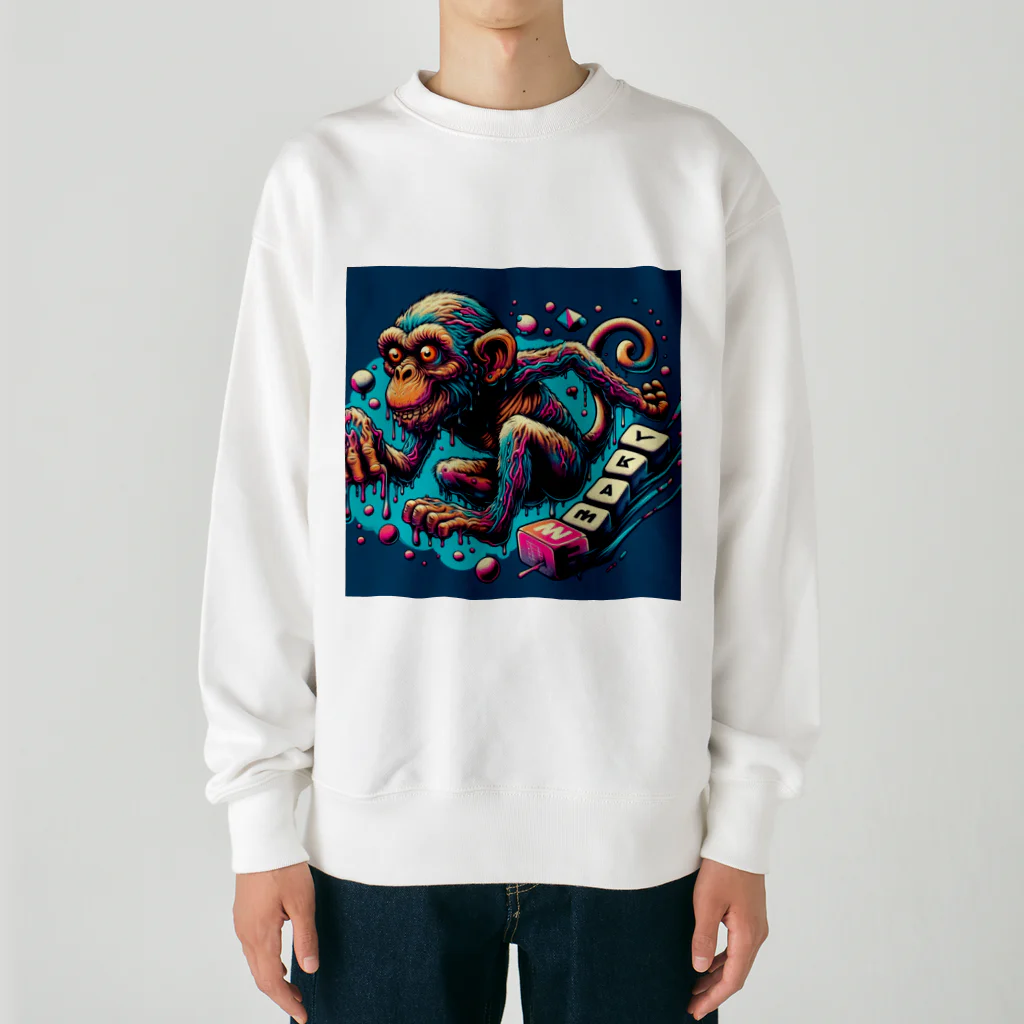 k.a.u.j.7の「サルFUNKY」 Heavyweight Crew Neck Sweatshirt