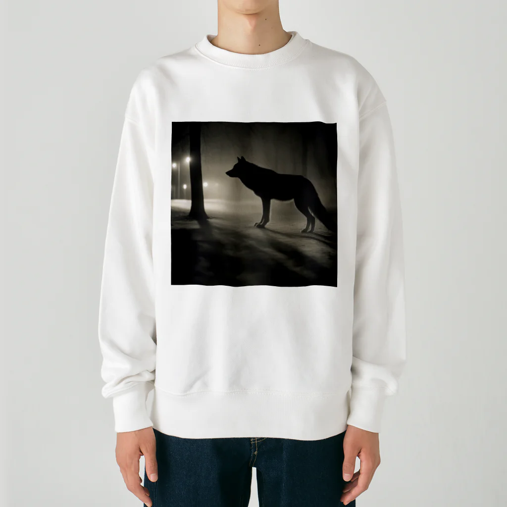 狼ショップの影の舞踏者 Heavyweight Crew Neck Sweatshirt