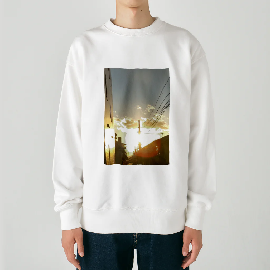 NANASHOPの夕暮れの街角 Heavyweight Crew Neck Sweatshirt