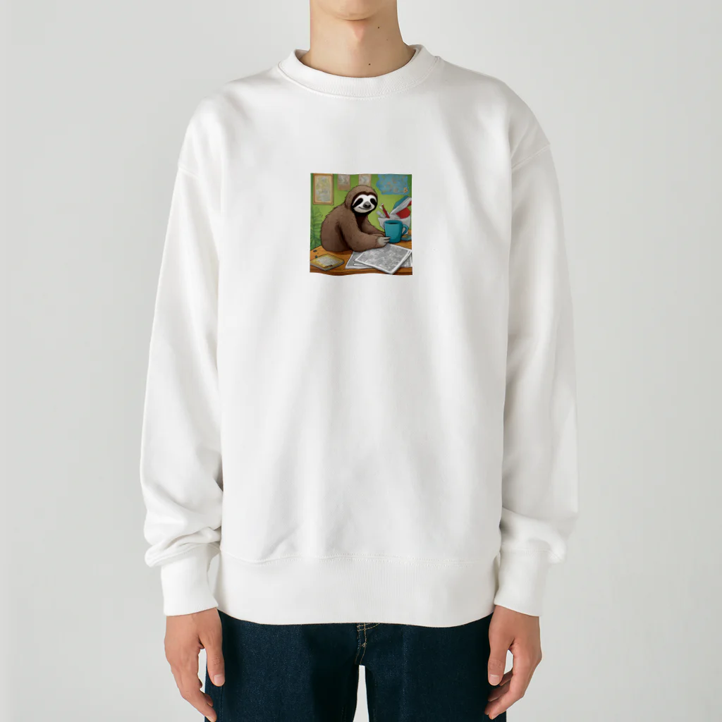 hobopoの"A Sloth Trying Various Things"  Heavyweight Crew Neck Sweatshirt