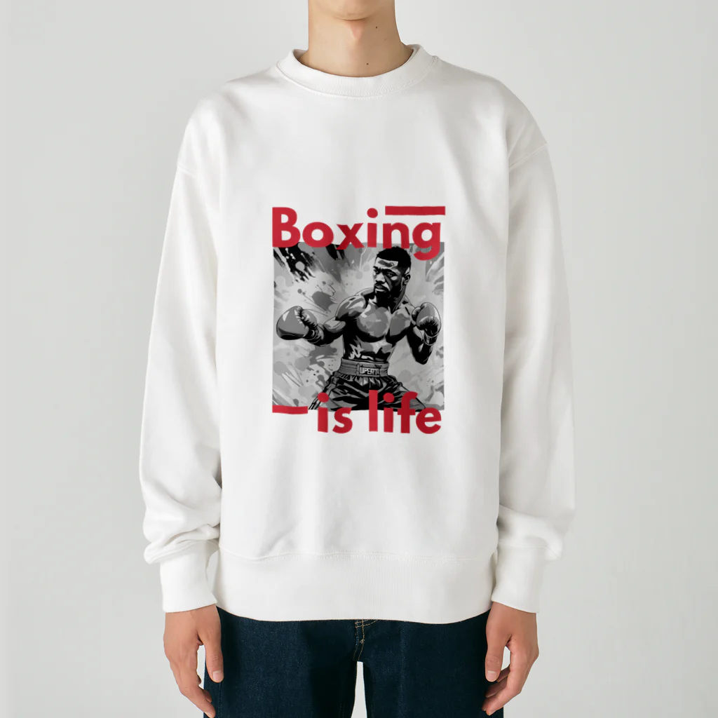 R&N Photographyのボクシングは人生だ Heavyweight Crew Neck Sweatshirt